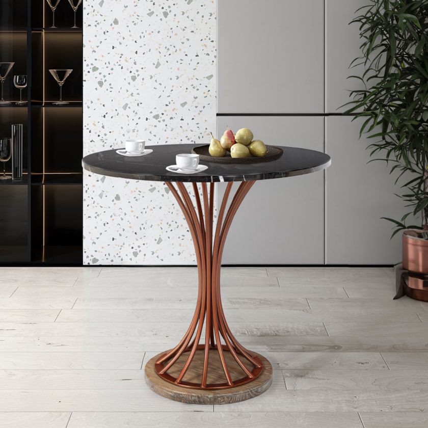 Picture of Potsdam Modern Round Marble Top Dining Table