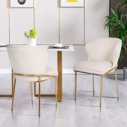 Picture of Barth Stainless Steel Upholstered Dining Chair