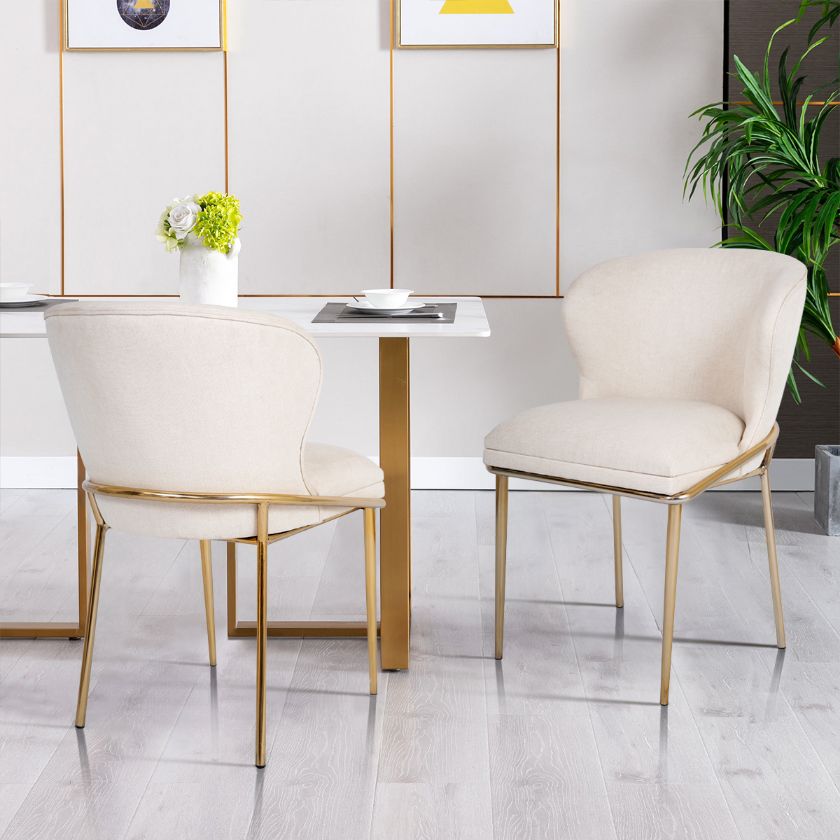 Picture of Barth Stainless Steel Upholstered Dining Chair