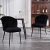 Picture of Olivette Black Upholstered Stainless Steel Chair
