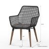 Picture of Cromwell Teak Wood Rattan Mid-century Modern Dining Chair