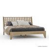 Picture of Michigan Rustic Solid Wood Modern Platform Bed with Sleigh Headboard