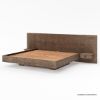 Picture of Colorado Modern Rustic Solid Wood Floating Platform Bed with Storage