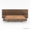 Picture of Colorado Modern Rustic Solid Wood Floating Platform Bed with Storage