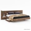 Picture of Colorado Modern Rustic Solid Wood Floating Platform Bed with Storage