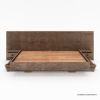 Picture of Colorado Modern Rustic Solid Wood Floating Platform Bed with Storage