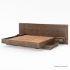 Picture of Colorado Modern Rustic Solid Wood Floating Platform Bed with Storage