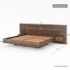 Picture of Colorado Modern Rustic Solid Wood Floating Platform Bed with Storage