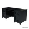 Picture of Aulander Solid Wood Home Office Executive Desk With Computer Tray