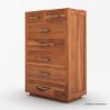 Picture of Bonalbo Rustic Solid Wood 7 Drawer Tall Bedroom Dresser
