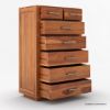 Picture of Bonalbo Rustic Solid Wood 7 Drawer Tall Bedroom Dresser