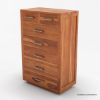 Picture of Bonalbo Rustic Solid Wood 7 Drawer Tall Bedroom Dresser