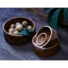 Picture of Malacca Solid Teak Wood 4 Piece Stackable Bowls Set