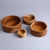 Picture of Malacca Solid Teak Wood 4 Piece Stackable Bowls Set