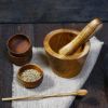 Picture of Perhentian Islands Teak Wood Mortar Pestle with Bowl Set