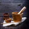 Picture of Perhentian Islands Teak Wood Mortar Pestle with Bowl Set