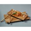 Picture of Hida Solid Teak Wood Rectangular Serving Plates with Chopsticks