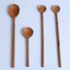 Picture of Canaria Handmade Solid Teak Wood Long Handle 4 Spoons Set (12 Pcs)