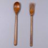 Picture of Altea Teak Wood Long Handle Spoon & Fork (Pack of 12 Pieces)