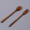 Picture of Altea Teak Wood Long Handle Spoon & Fork (Pack of 12 Pieces)