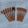 Picture of Altea Teak Wood Long Handle Spoon & Fork (Pack of 12 Pieces)
