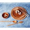 Picture of Tectona Grandis Solid Teak Wood Handmade 6-Piece Dinnerware Set