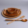 Picture of Tectona Grandis Solid Teak Wood Handmade 6-Piece Dinnerware Set