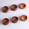 Picture of Tellaro Solid Teak Wood Dip & Sauce Bowls (Set of 6)