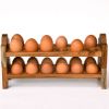 Picture of Solid Teak Wood Stackable Egg Holder Trays (Set of 2)
