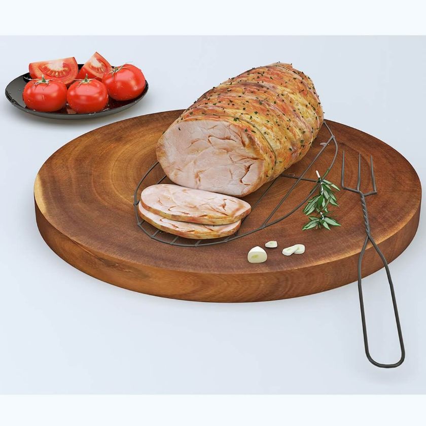 Picture of Solid Suar Wood Slice Round Serving Board (Set of 2)