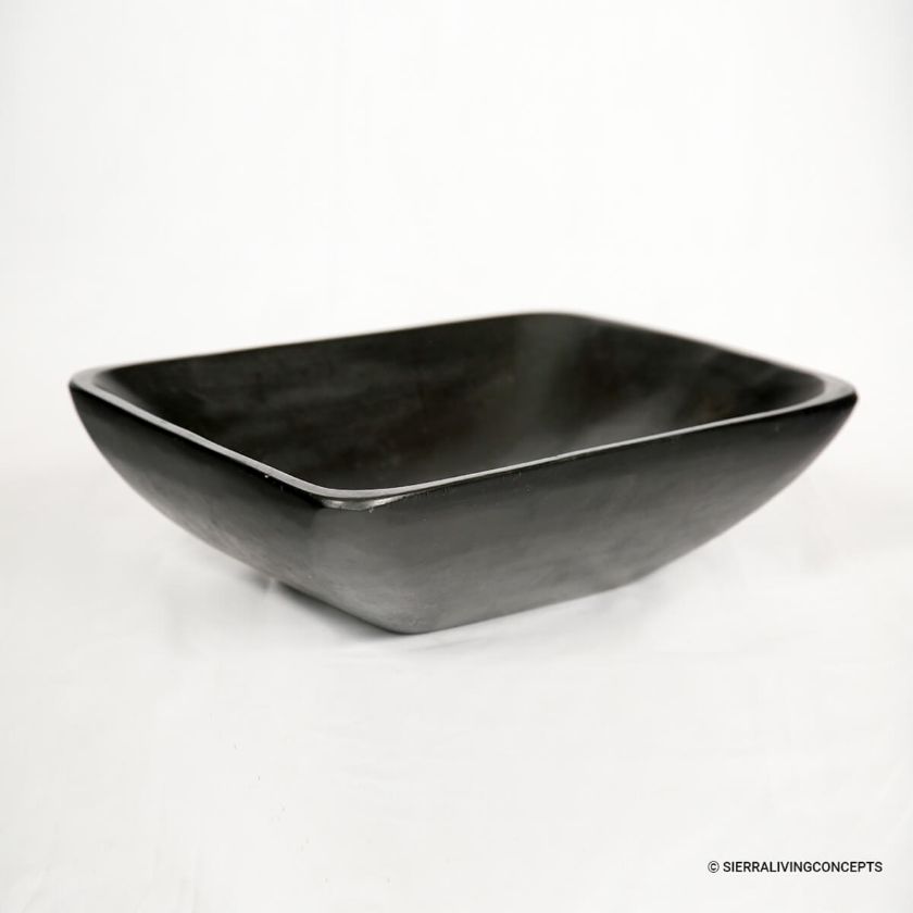 Picture of Solid Mahogany Wood Black Fruit Basket