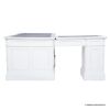Picture of Hollister Solid Wood White L Shaped Home Office Desk