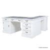 Picture of Hollister Solid Wood White L Shaped Home Office Desk