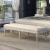 Picture of Pittsburg Solid Wood White Tufted Upholstered Bedroom Bench