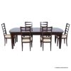 Picture of Highland Mid Century Rustic Regency Dark Wine Red 6 Seater Dining Set