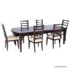 Picture of Highland Mid Century Rustic Regency Dark Wine Red 6 Seater Dining Set