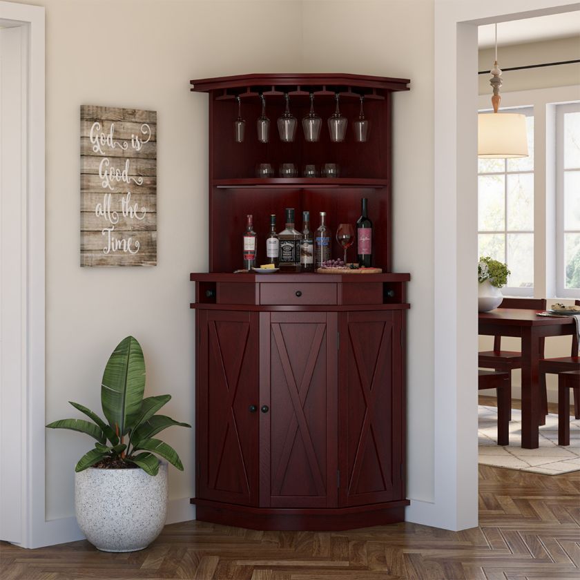Picture of Montclair Tall Corner Liquor & Bar Cabinet