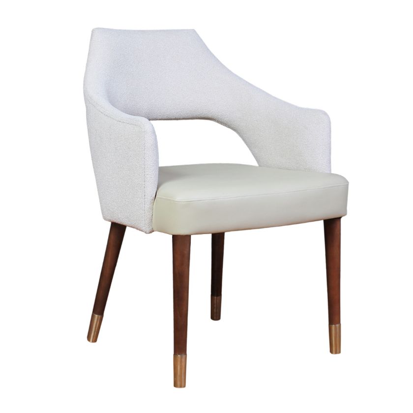 Picture of Zamora Solid Mindi Wood Upholstered Dining Chair