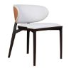 Picture of Novato Mid Century Split Back White Upholstered Accent Chair