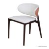 Picture of Novato Mid Century Split Back White Upholstered Accent Chair