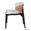 Picture of Novato Mid Century Split Back White Upholstered Accent Chair