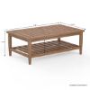 Picture of Boudry Rustic Modern Teak Wood Rectangle Coffee Table