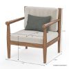 Picture of Boudry Rustic Modern Teak Wood Single Seater Sofa