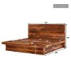 Picture of Brocton Modern Rustic Solid Wood 4 Piece Storage Bedroom Set