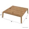 Picture of Prague Teak Wood Square Outdoor Dining Table