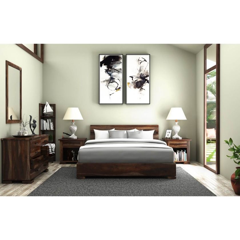 Picture of Athena Real Solid Wood 5 Piece Bedroom Set