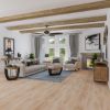 Picture of Upland Rustic Contemporary Teak Wood & Iron Living Room Furniture Set