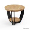 Picture of Upland Rustic Contemporary Teak Wood & Iron Living Room Furniture Set