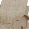 Picture of Fortaleza Modern Rustic Teak Wood Upholstered 1 Seater Sofa		