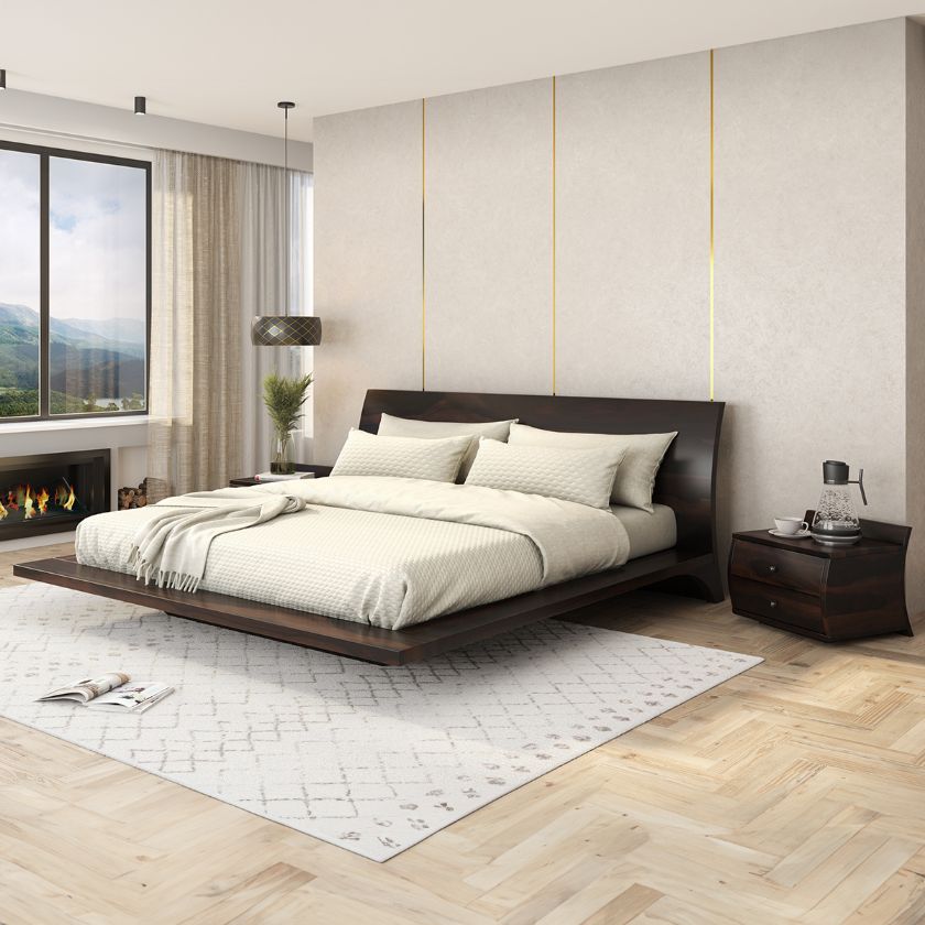Picture of Sligo Modern Solid Wood 3 Piece Floating Bedroom Set